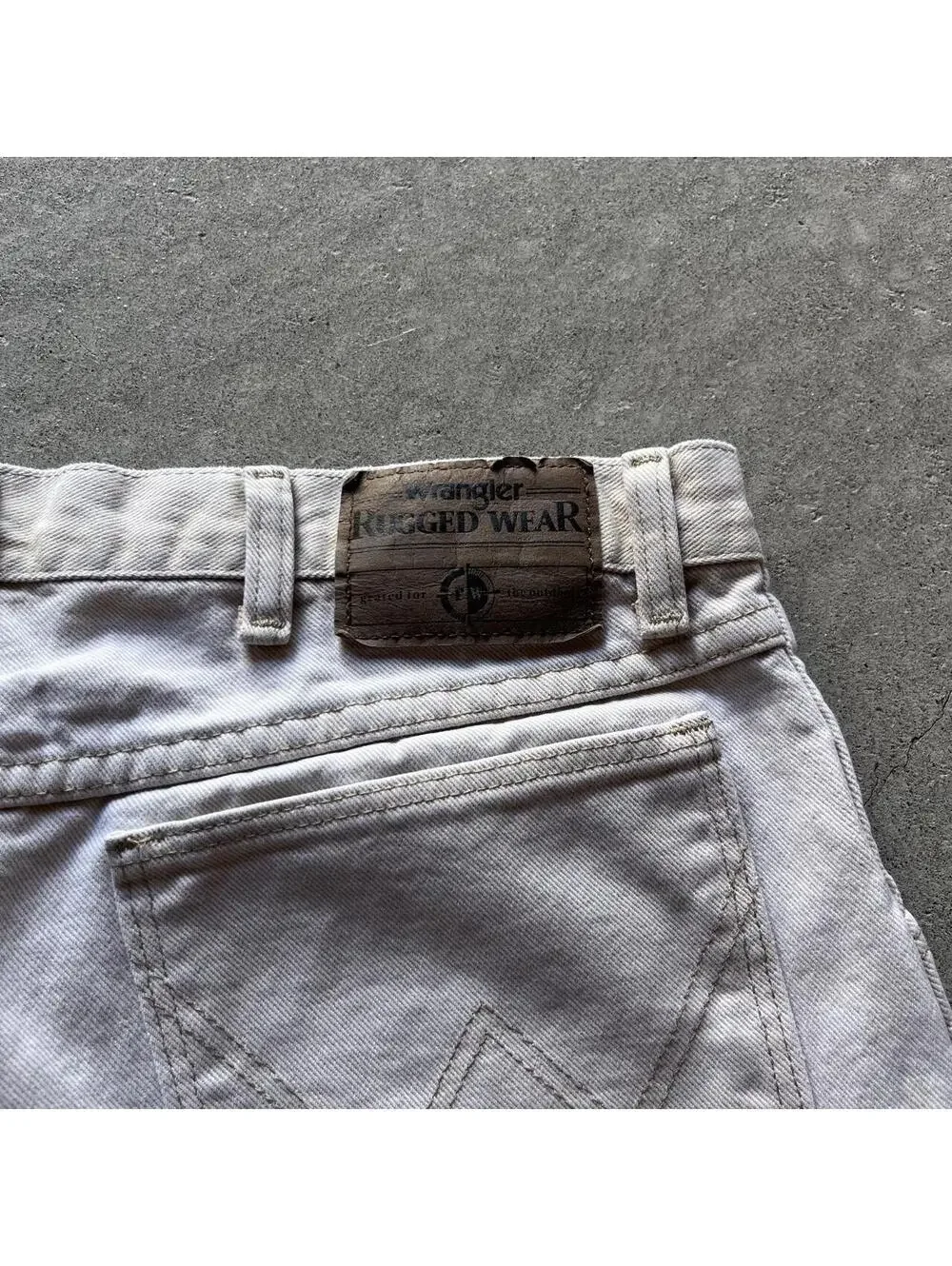 Vintage 90s Wrangler Rugged Wear White Denim Shorts